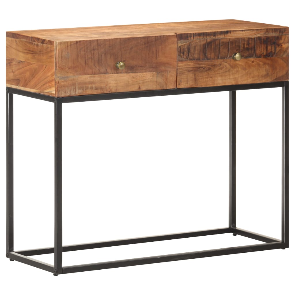 Console Table 90x35x75 cm Rough Acacia Wood